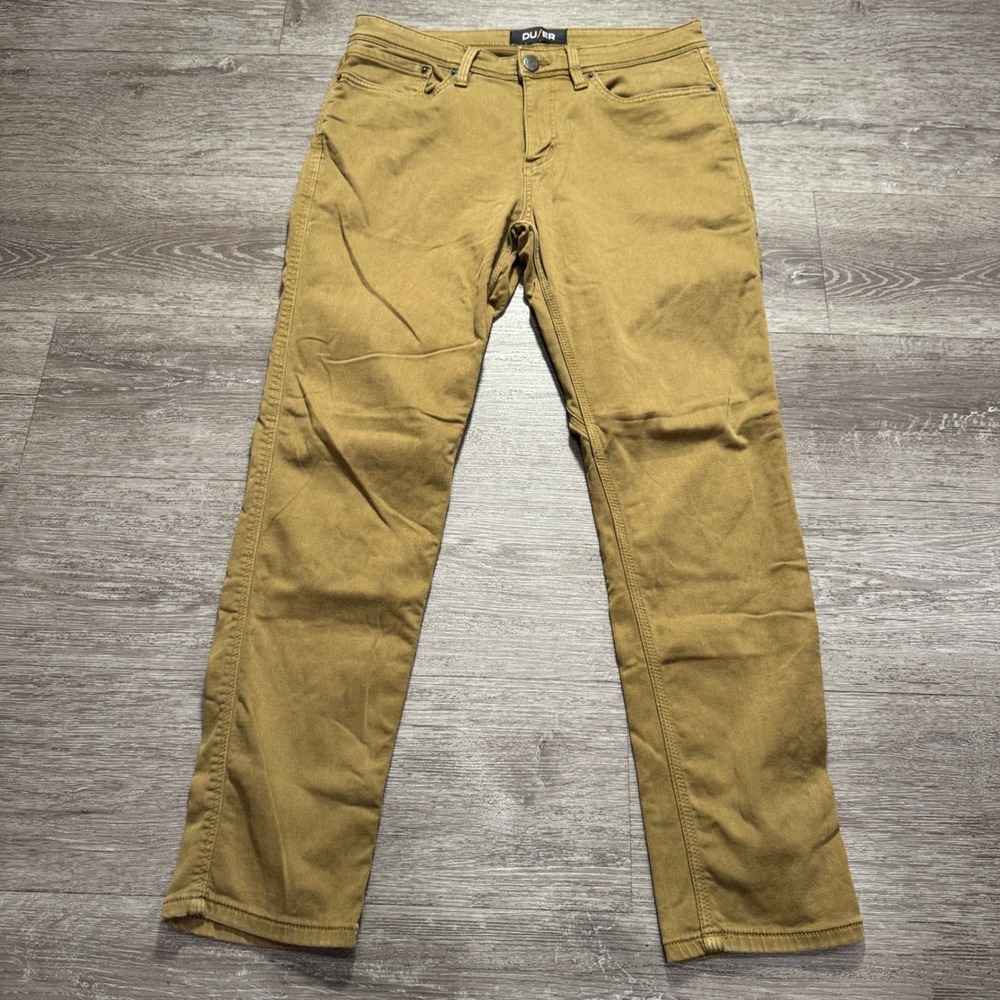DU/ER No Sweat Pants Mens 32 Beige Cotton Tencel Slim Fit N2X Commuter 32x29